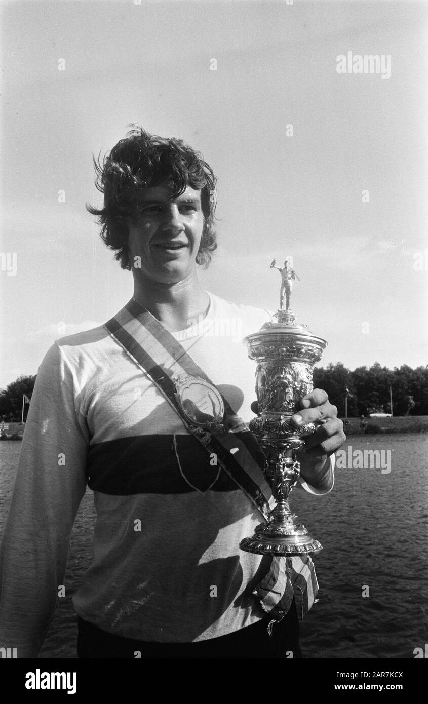 Peter-Michael Kolbe, Rudern am Bosbaan in Amsterdam, Kolbe (Westdeutschland), Gewinner des Holland Cups; Stockfoto