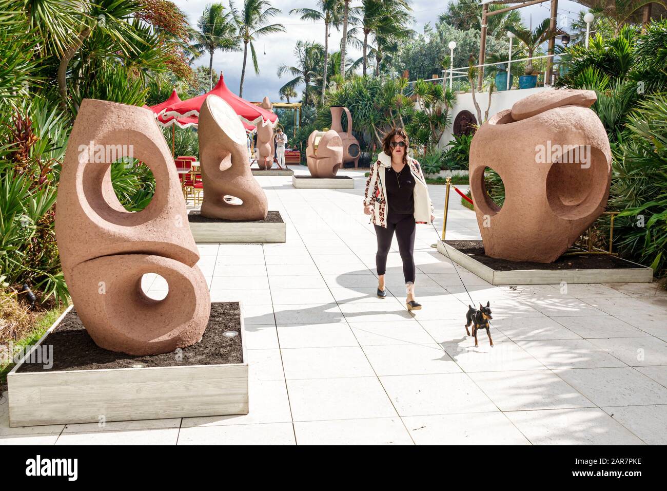 Miami Beach, Florida, Collins Avenue, Faena District, kulturelles Viertel, Faena Hotel, luxuriöse 5-Sterne-Hotels in Motelhotels, Lobby, Gäste Stockfoto