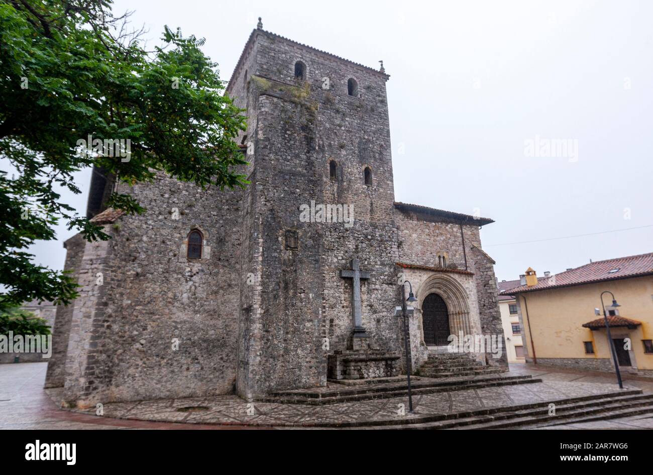 Basílica de Santa María del Concejo, Llanes, Asturien, Spanien Stockfoto