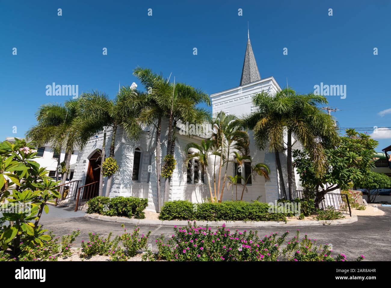 Kirche im Zentrum von George Town, Grand Cayman. Stockfoto