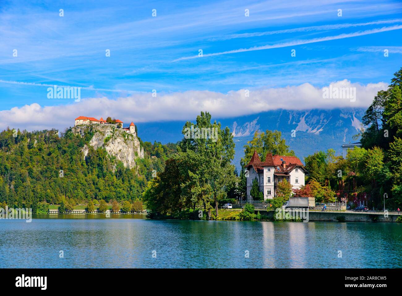 Der Bleder See, ein beliebtes Touristenziel in Slowenien Stockfoto Der Bleder See, ein beliebtes Touristenziel in Slowenien Stockfoto