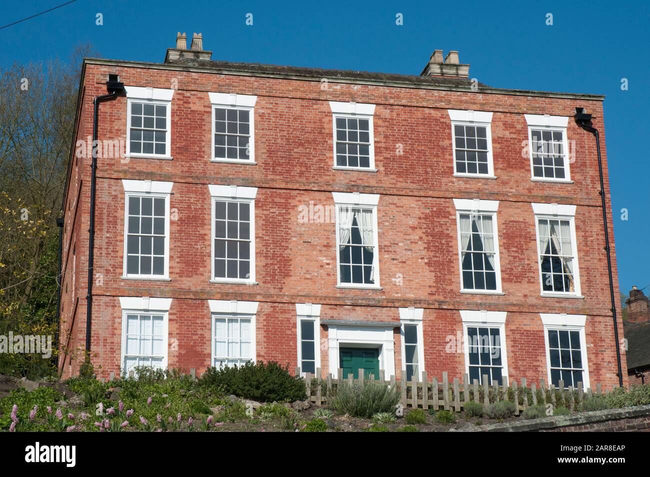Rosehill House, eines der Darby Houses in Coalbrookdale in der Ironbridge Gorge, wo die Industrielle Revolution begann Stockfoto