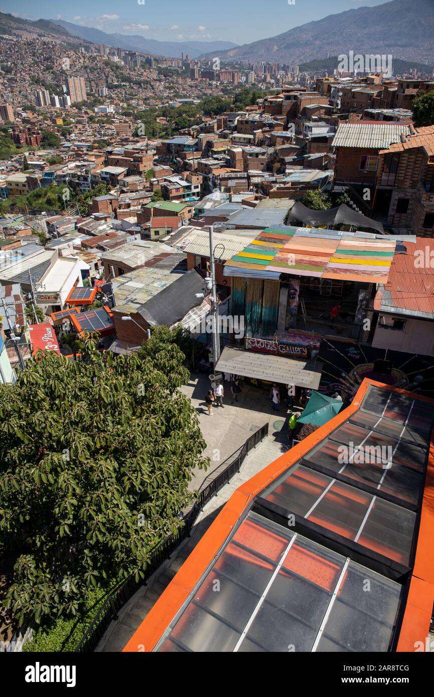 Medellin, Kolumbien: Comuna 13 Stockfoto