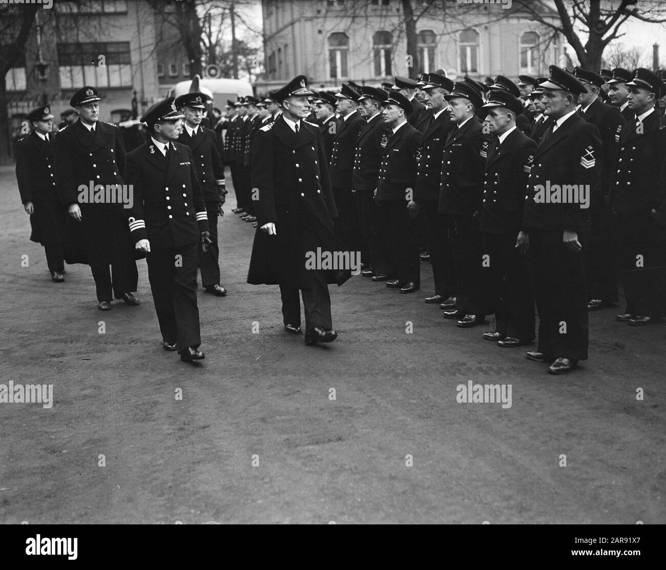 Minenräumdienst. Inspektion nach Willinge Datum: 23. Dezember 1947 Stichwörter: Inspektion Stockfoto