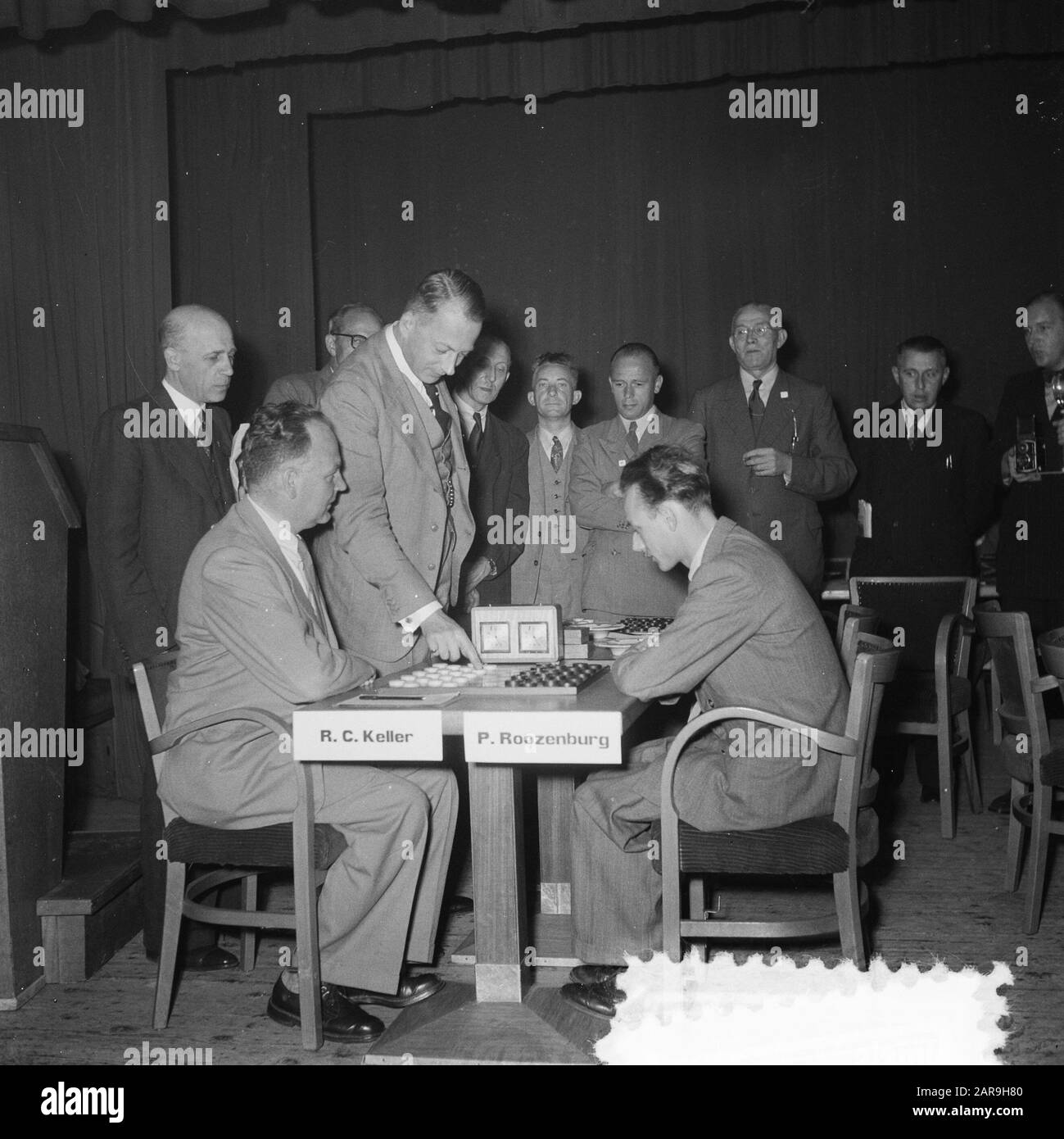 World Championats Drafts Utrechter Burg erster Zug; World Championts Drafts Utrechter Burg erster Zug; Stockfoto