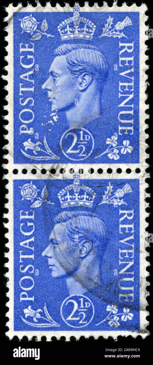 König Georg VI. - 2 ½d Stockfoto