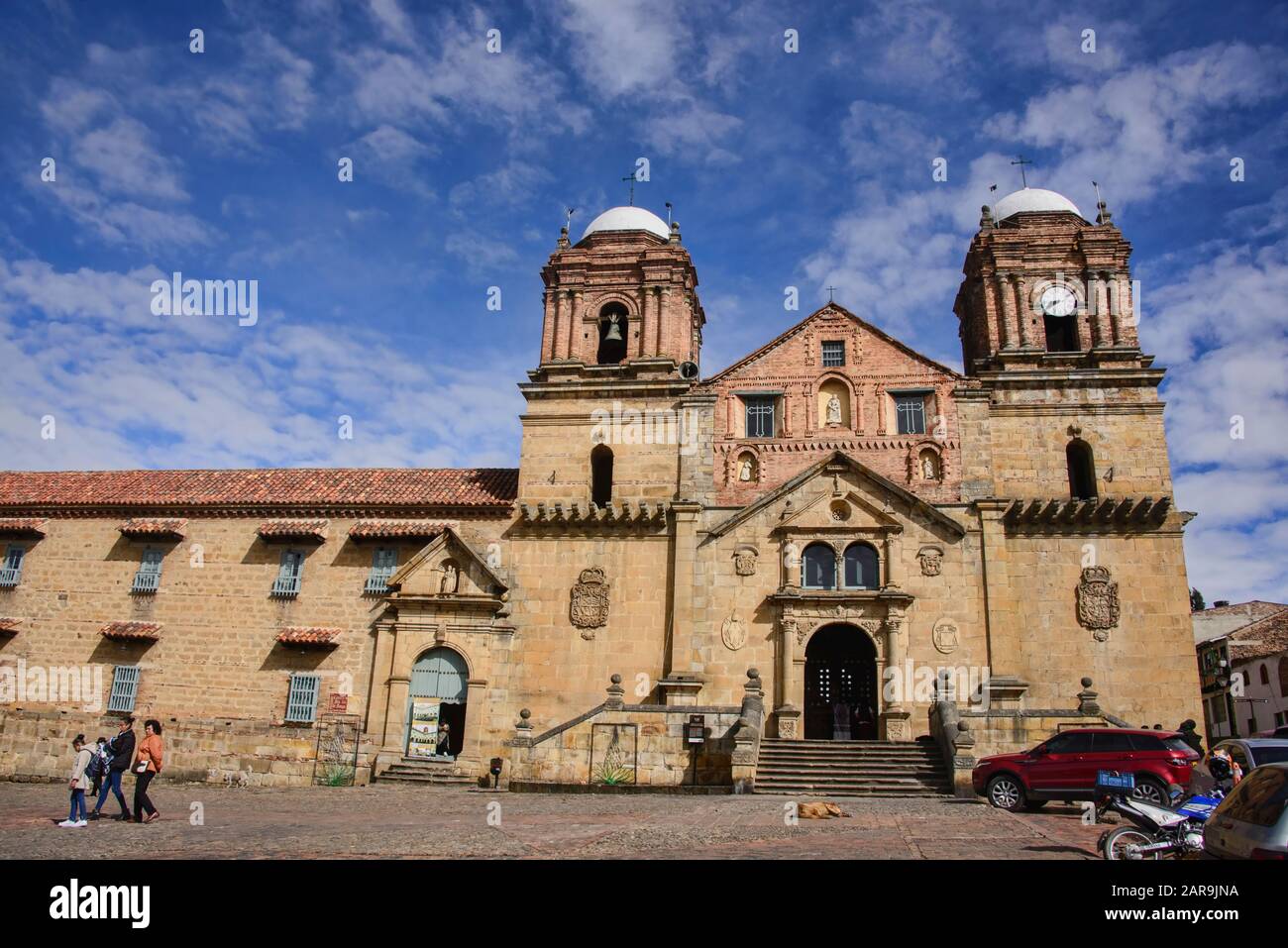 Er Convento de los Franciscanos Kloster und Basílica Menor in Monguí, Boyaca, Kolumbien Stockfoto