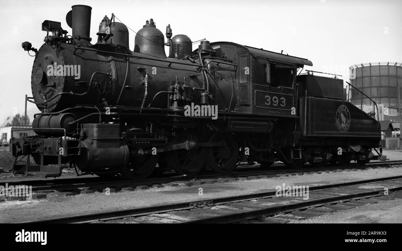 Great Northern Railway, Engine #393, Vancouver BC, Kanada, 25. Mai 1952 Stockfoto