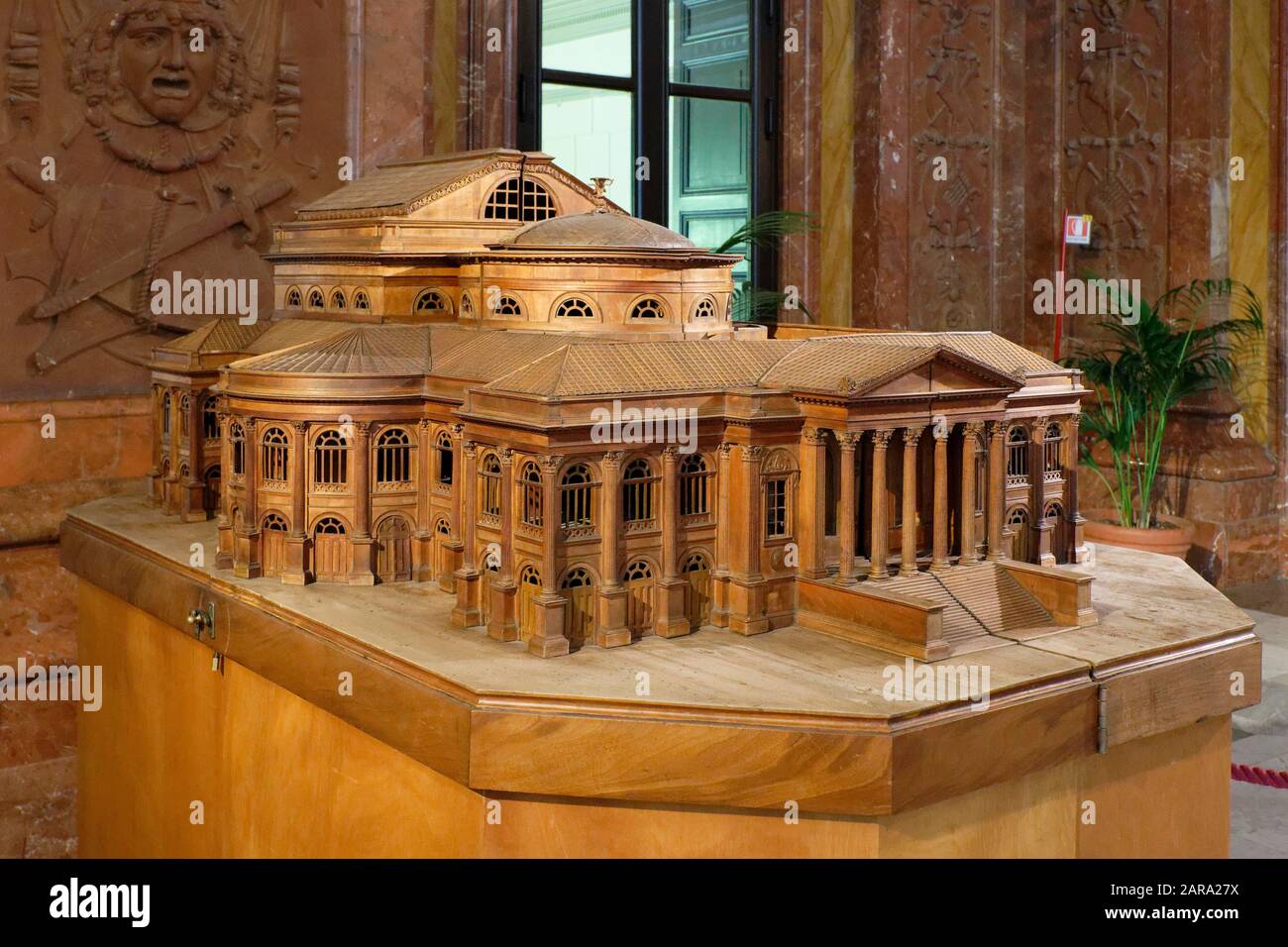 Architektonisches Modell des Opernhauses "Teatro Massimo", Palermo, Sizilien, Italien Stockfoto