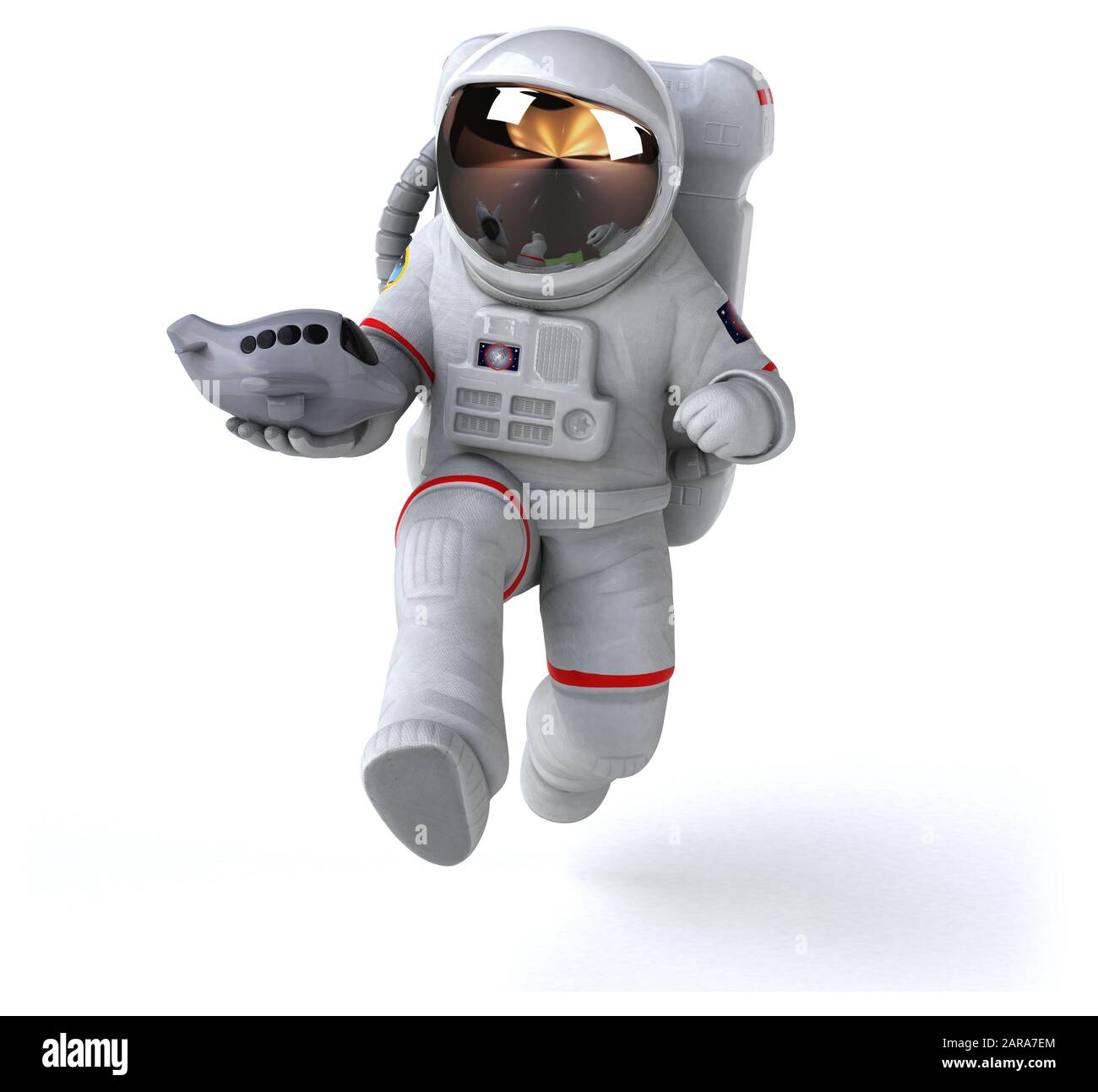 Spaß Astronaut - 3D-Darstellung Stockfoto