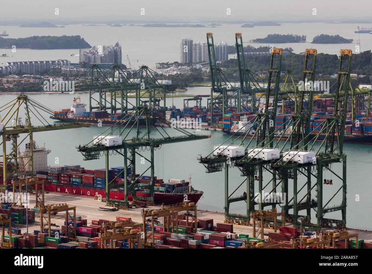 Keppel Harbour, Singapur Stockfoto