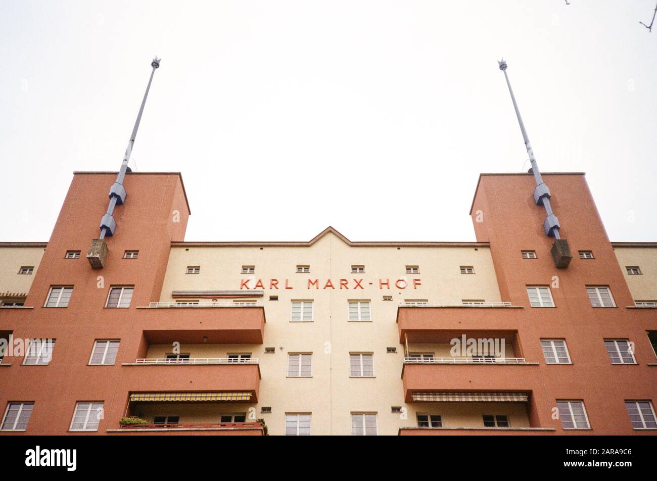 Karl MarxHof oder Karl Marx Court, Wien, Österreich Stockfotografie