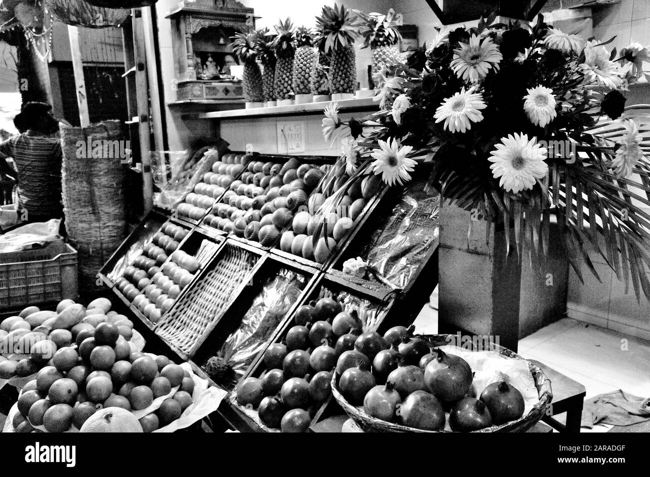 Fruchtshop, Crawford Market, Mahatma Jyotiba Phule Market, Mumbai, Maharashtra, Indien, Asien Stockfoto