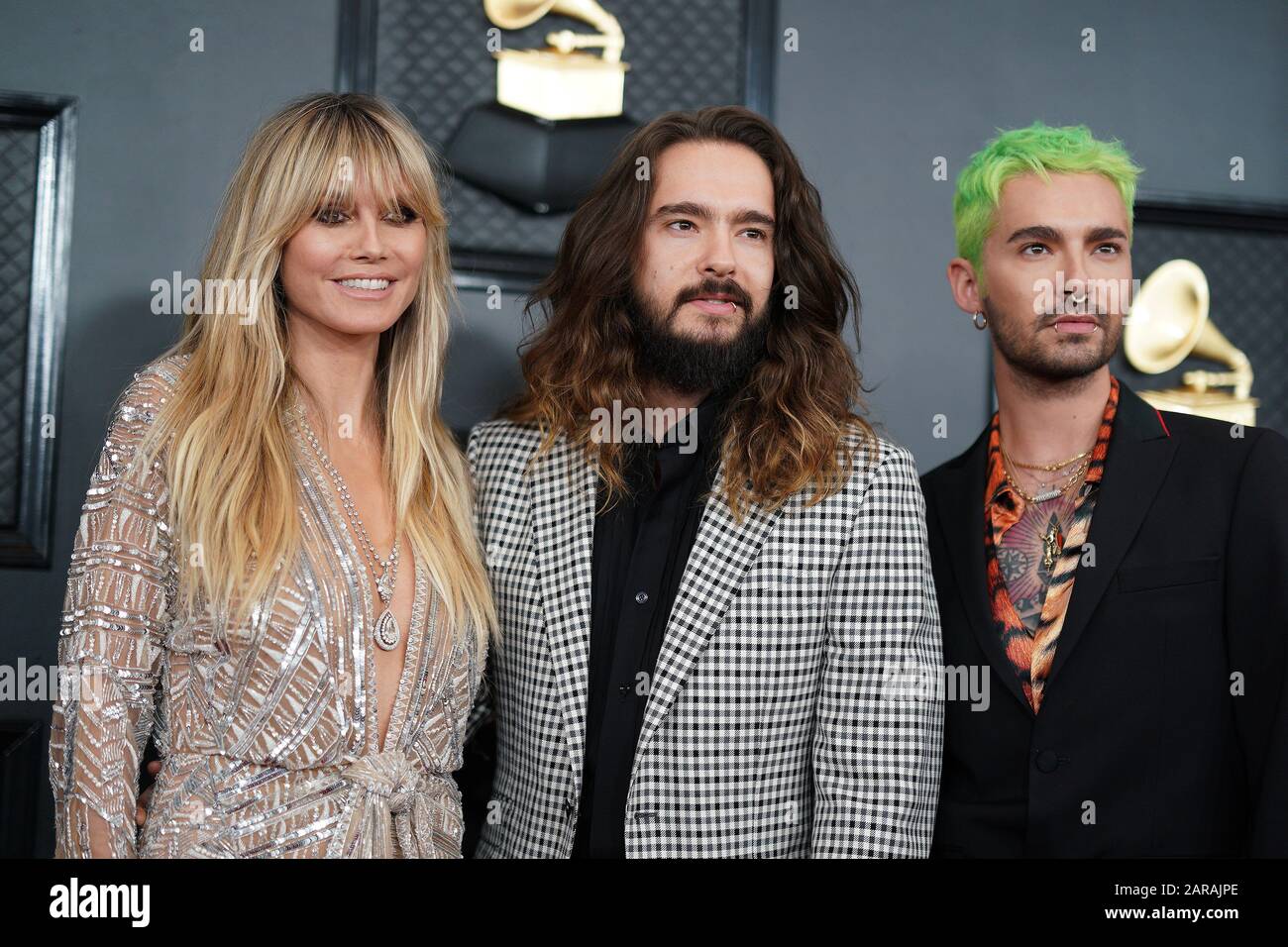 26. Januar 2020 - Los Angeles, Kalifornien - Heidi Klum, Tom Kaulitz, Bill Kaulitz. GRAMMY Awards der 62. Jahres-Verleihung im Staples Center. (Kreditbild: © AdMedia über ZUMA Wire) Stockfoto