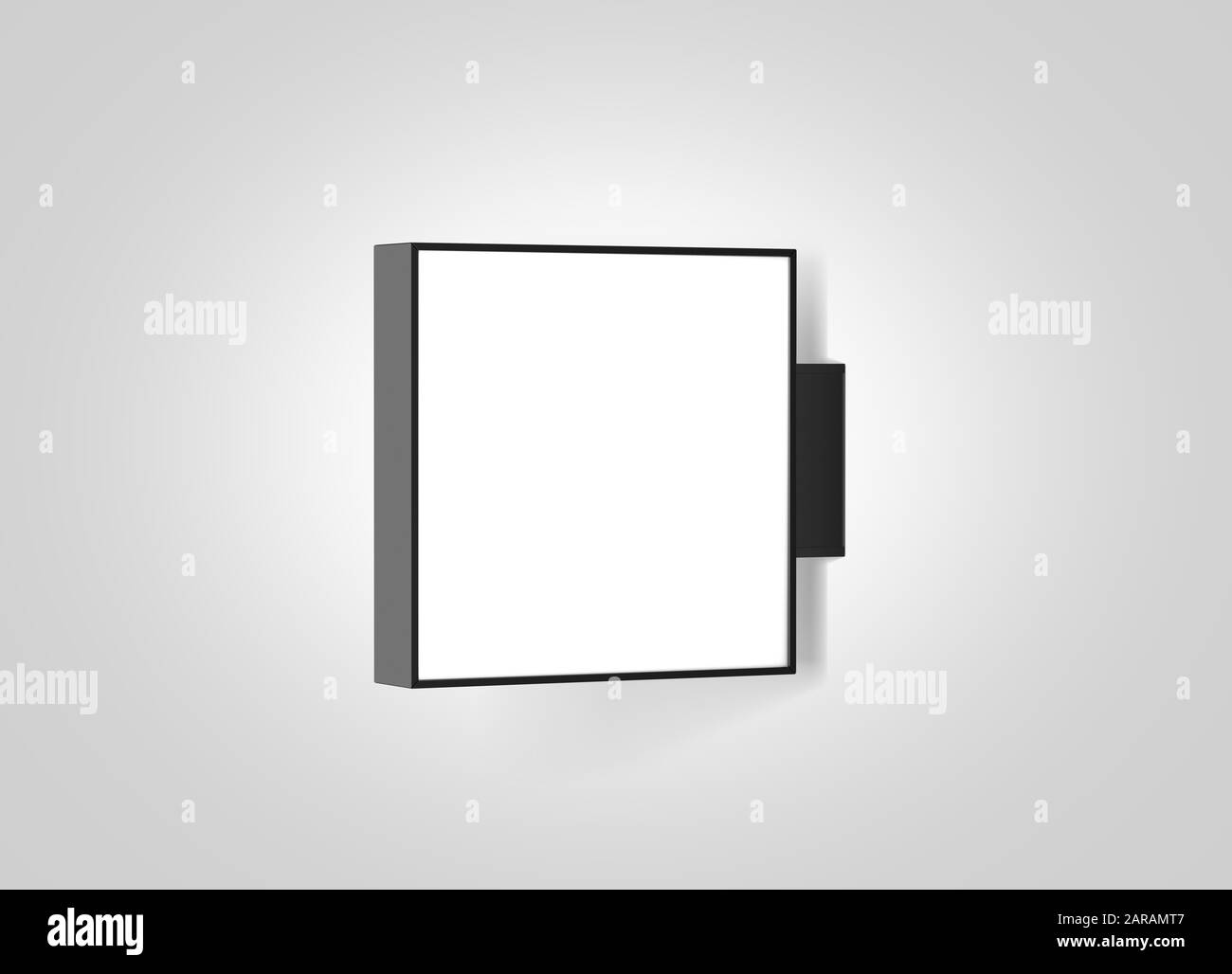 Blank Store Outdoor Signage Mockup isoliert, Stockfoto