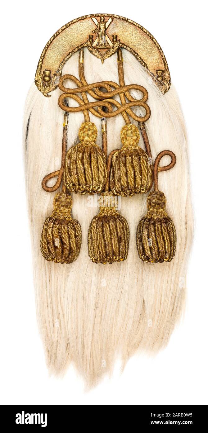 Ein Offizier voller Kleid Sporran der Black Watch (Royal Highlanders) Stockfoto