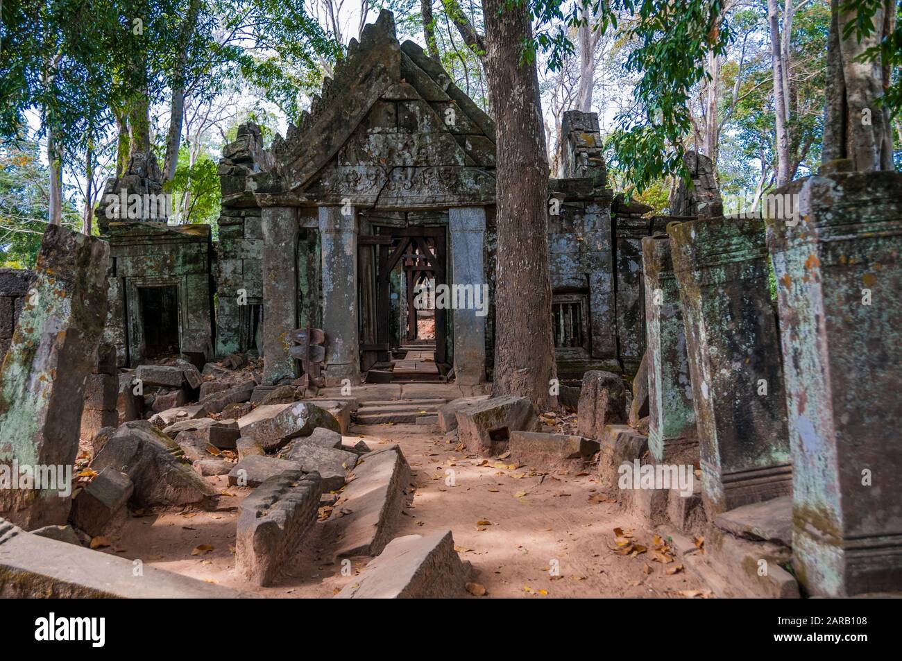 Prasat Thom am Koh Ker, Kambodscha. Stockfoto