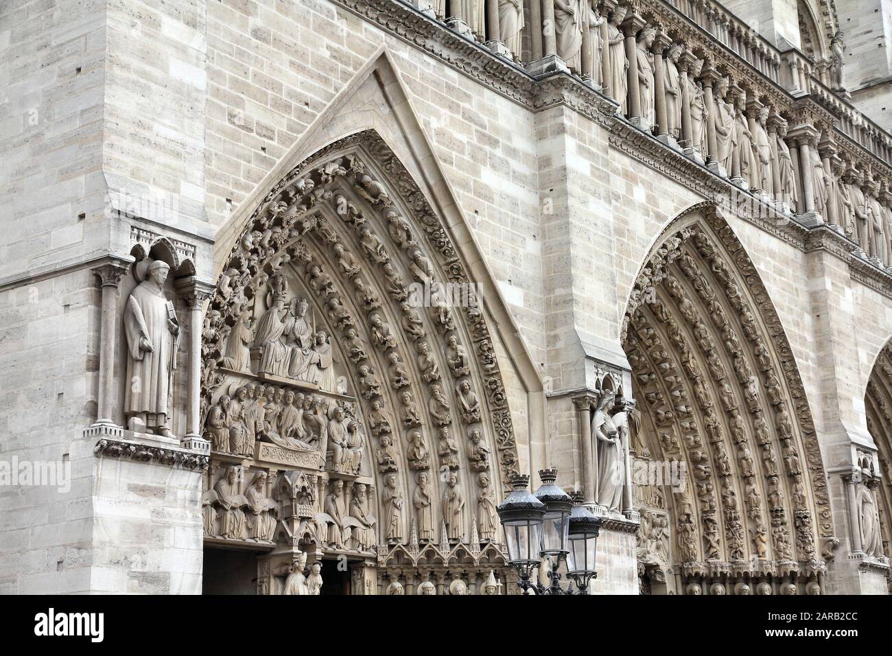 Kathedrale Notre-Dame in Paris, Frankreich. Französisches gotisches Wahrzeichen. Stockfoto