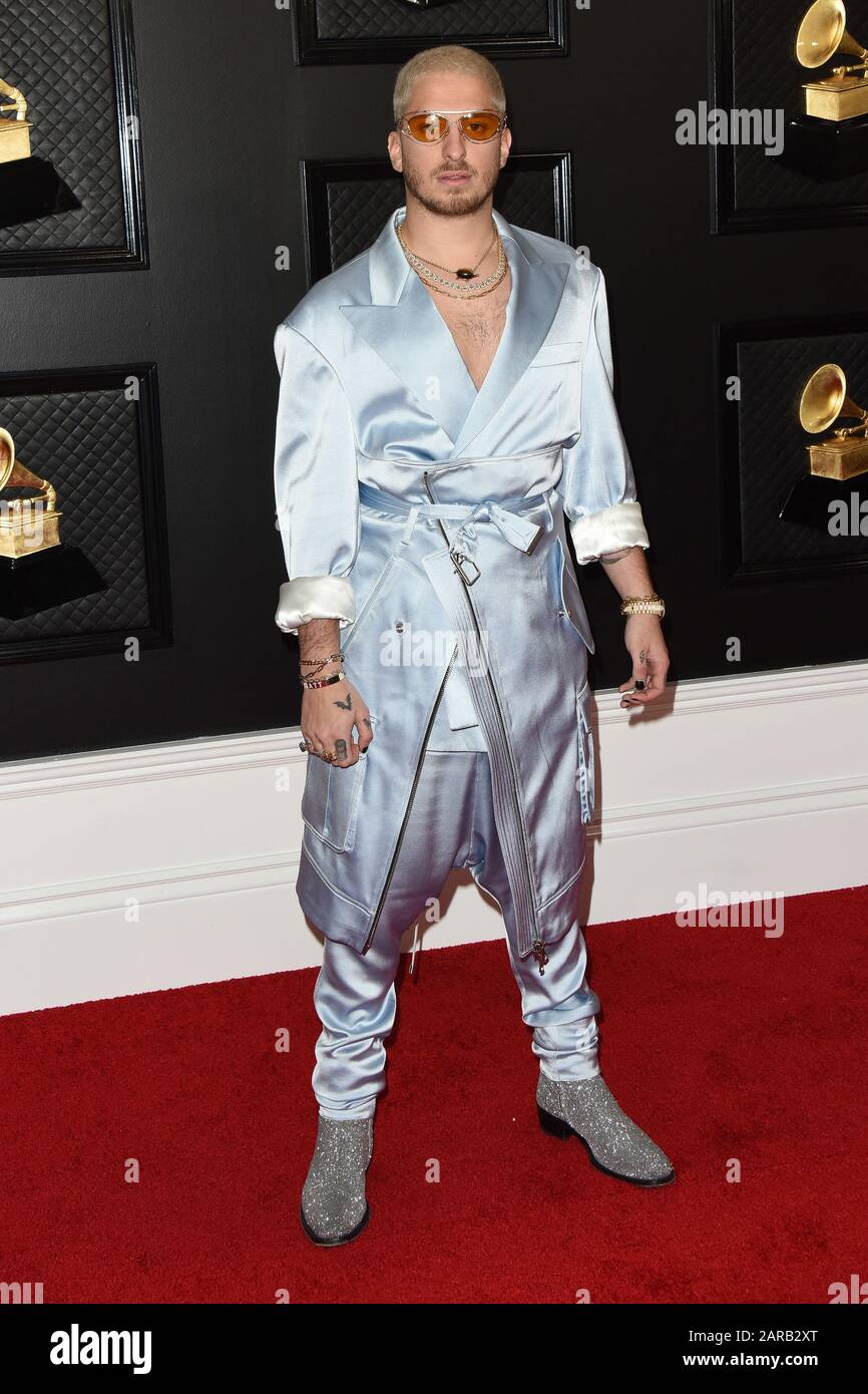 26. Januar 2020, Los Angeles, CA, USA: Los ANGELES - 26. JANUAR: Andrew Watt bei den 62. Grammy Awards im Staples Center am 26. Januar 2020 in Los Angeles, CA (Credit Image: © Kay Blake/ZUMA Wire) Stockfoto