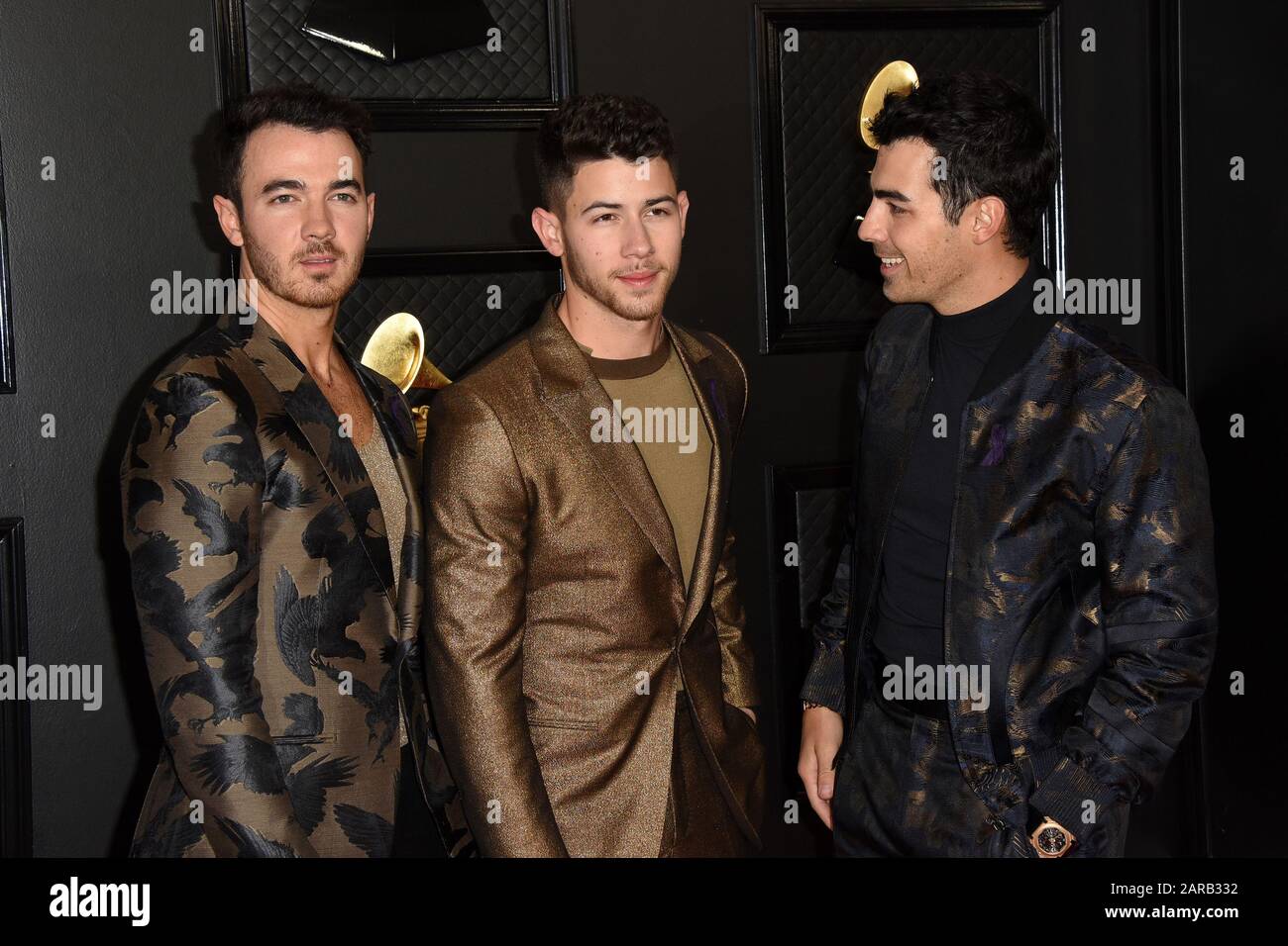 26. Januar 2020, Los Angeles, CA, USA: Los ANGELES - 26. JANUAR: Kevin Jonas, Nick Jonas, Joe Jonas bei den 62. Grammy Awards im Staples Center am 26. Januar 2020 in Los Angeles, CA (Credit Image: © Kay Blake/ZUMA Wire) Stockfoto