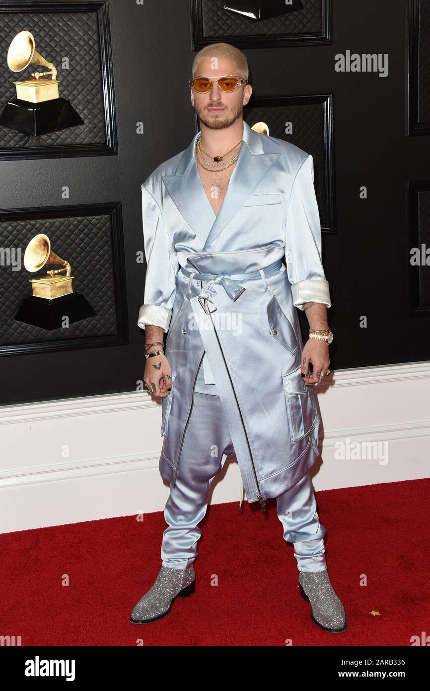 26. Januar 2020, Los Angeles, CA, USA: Los ANGELES - 26. JANUAR: Andrew Watt bei den 62. Grammy Awards im Staples Center am 26. Januar 2020 in Los Angeles, CA (Credit Image: © Kay Blake/ZUMA Wire) Stockfoto