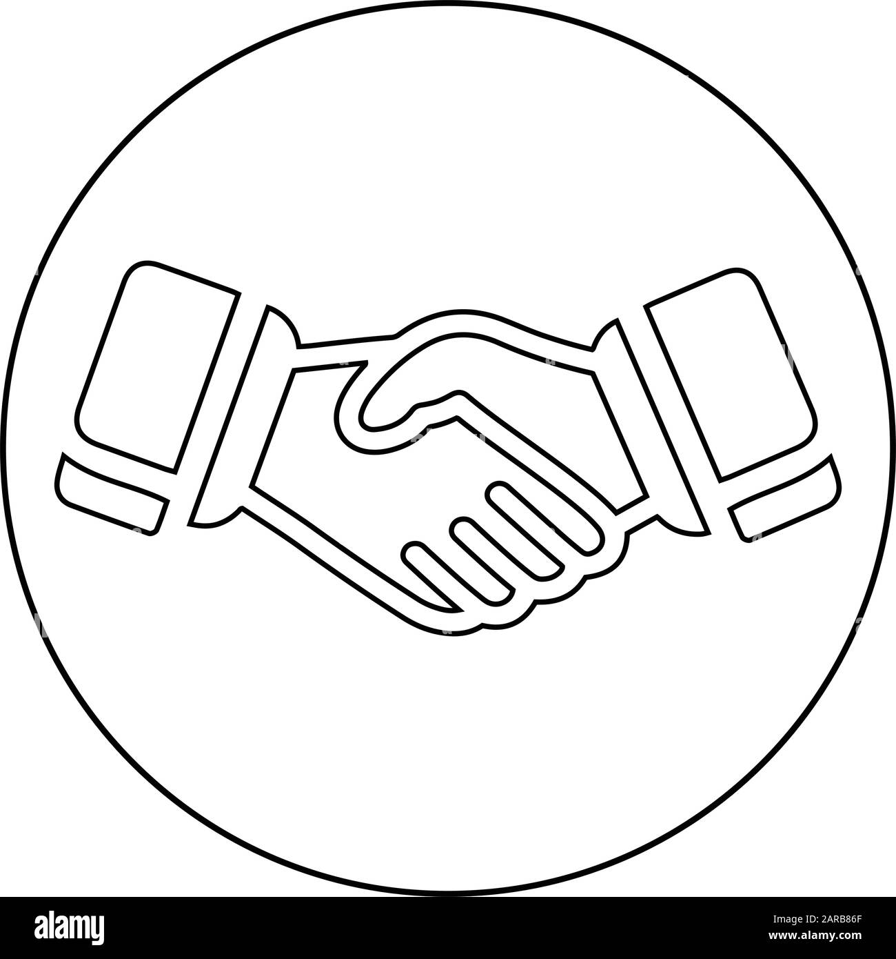 Kreatives Elementdesign aus der Kollektion der Börsenkymbole. Pixel Perfect Handshake Icon, Business Partner, Partnerschaft, Erfolg für Werbung, Druck Stock Vektor