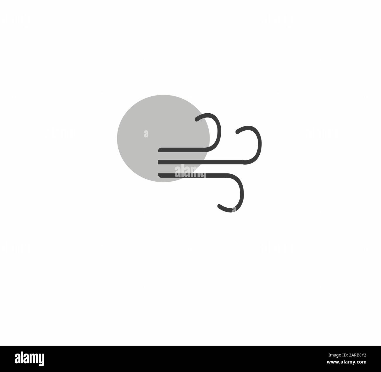 Wettervorhersage - nebeliger Tag Stock Vektor