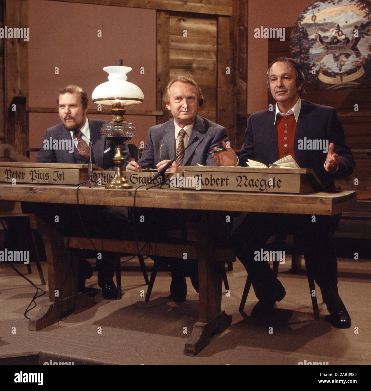 Münchner Nachmittag, Musiksendung, Deutschland 1979, Mitwirkende: Peter Piusirl, Wilhelm Staudacher, Robert Naegele Stockfoto