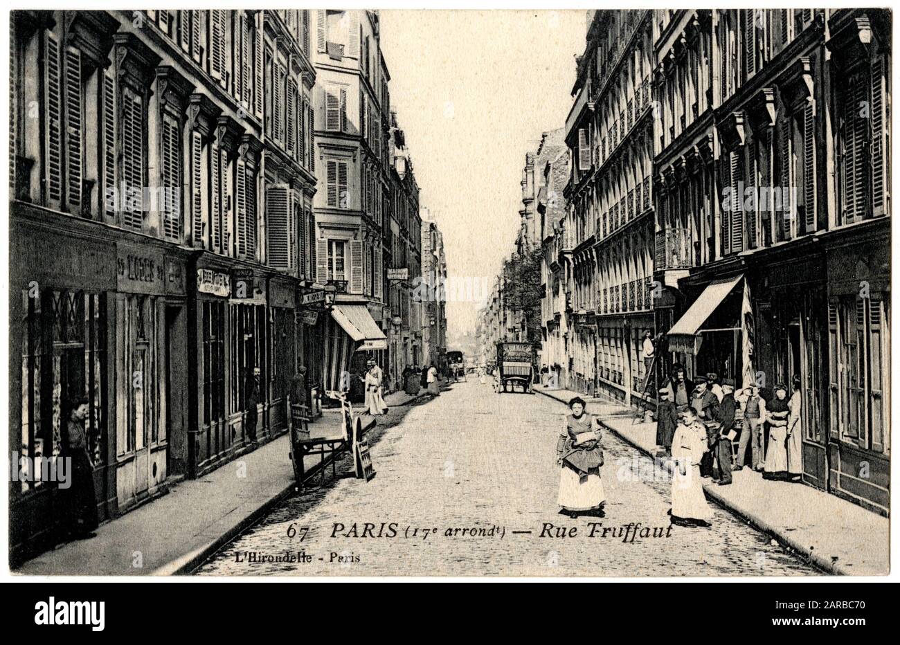 Rue Truffaut, Paris, Frankreich Stockfoto