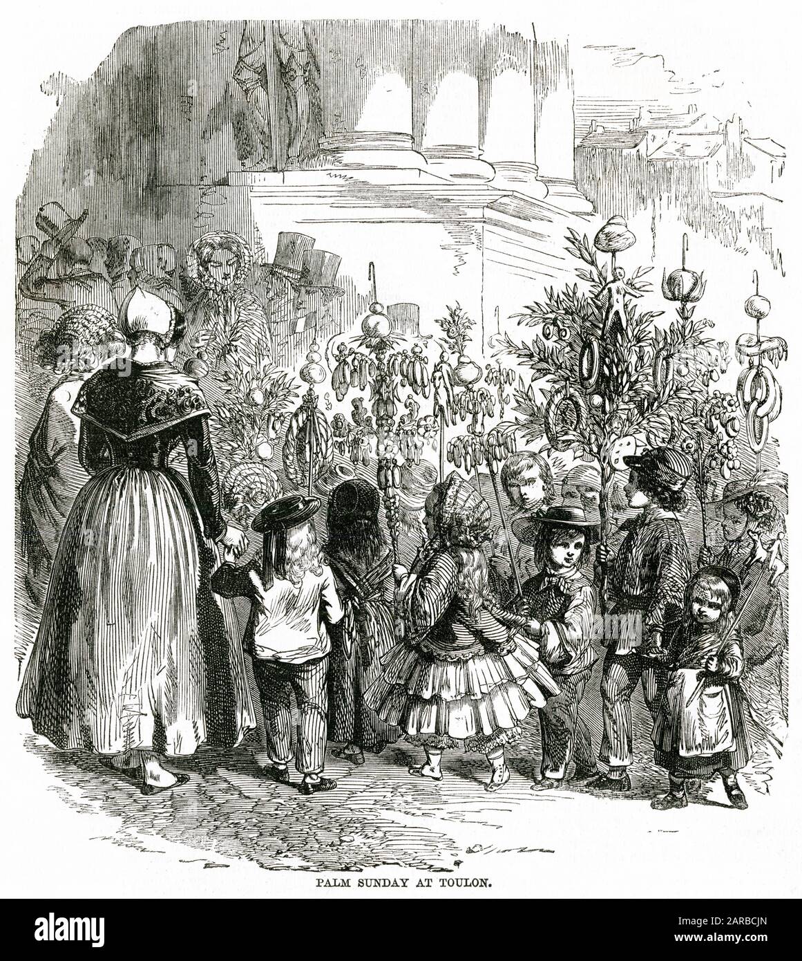 Palmsonntag in Toulon, Frankreich 1858 Stockfoto