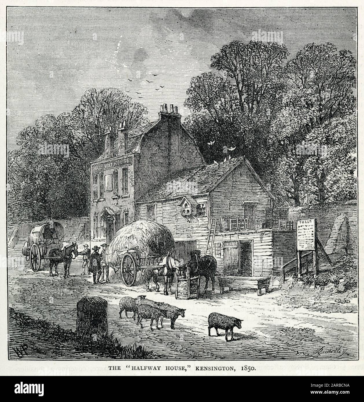 Halfway House, Kennsington 1850 Stockfoto