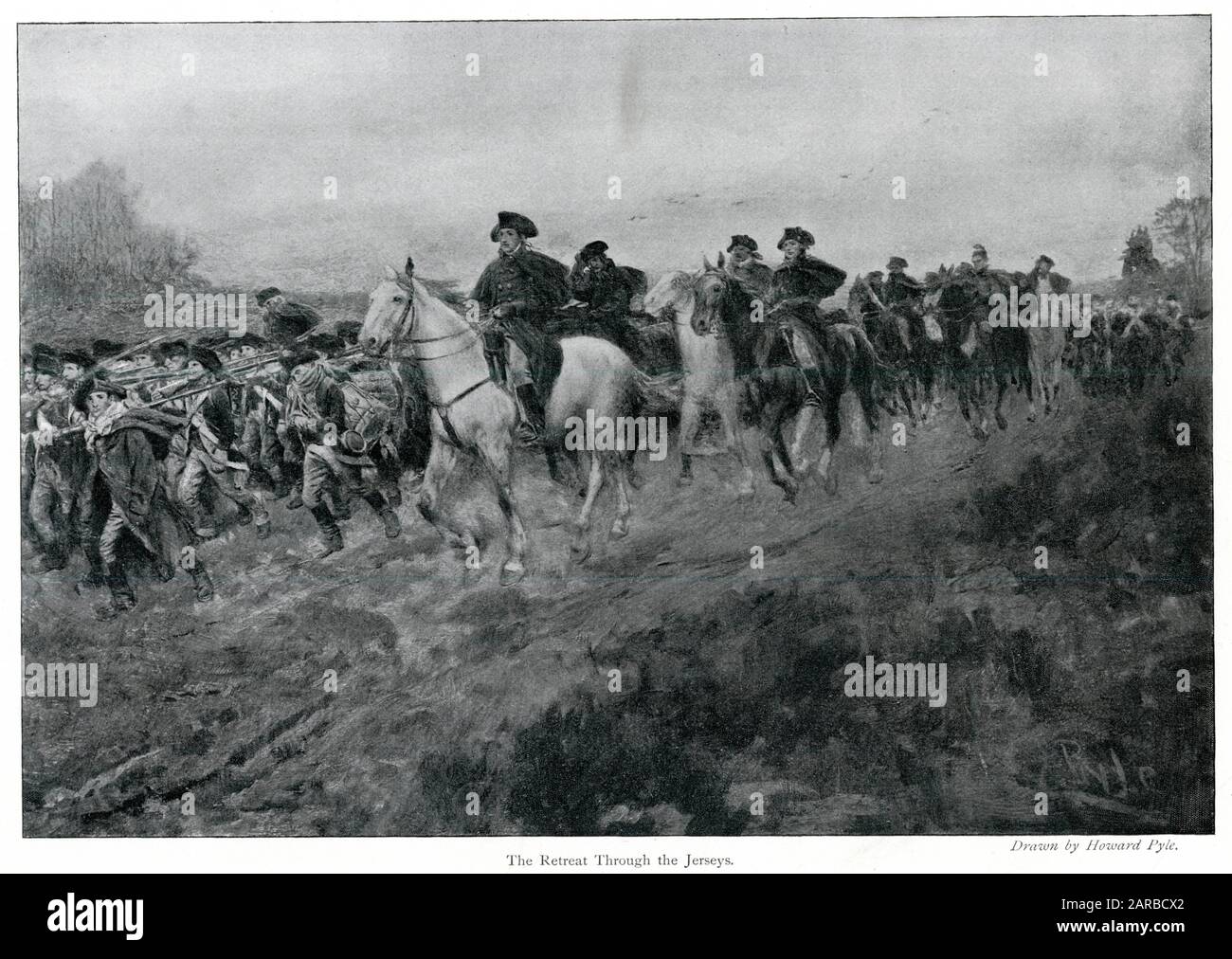 Amerika - Die Patrioten Ziehen Sich Durch Die Trikots Zurück Stockfoto