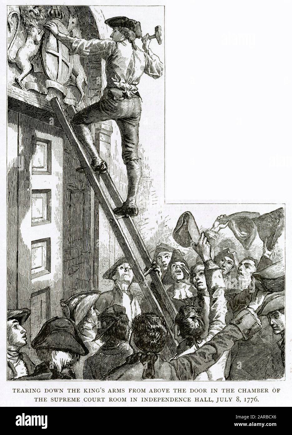 Amerika - Die Königlichen Waffen Entfernen Stockfoto