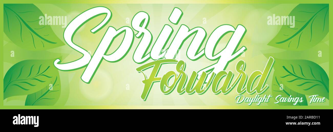 Banner für Sommerzeit im Frühling Stockfoto