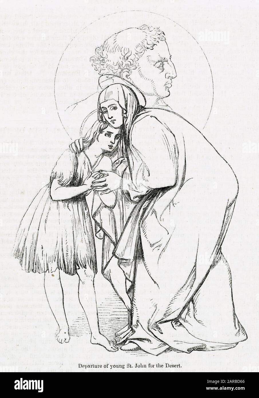 Der Heilige Johannes verlässt seine Eltern, von Filippo Lippi Stockfoto