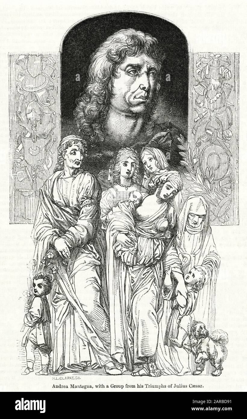 Andrea Mantegna mit Figuren aus dem Triumph von Cäsar Stockfoto