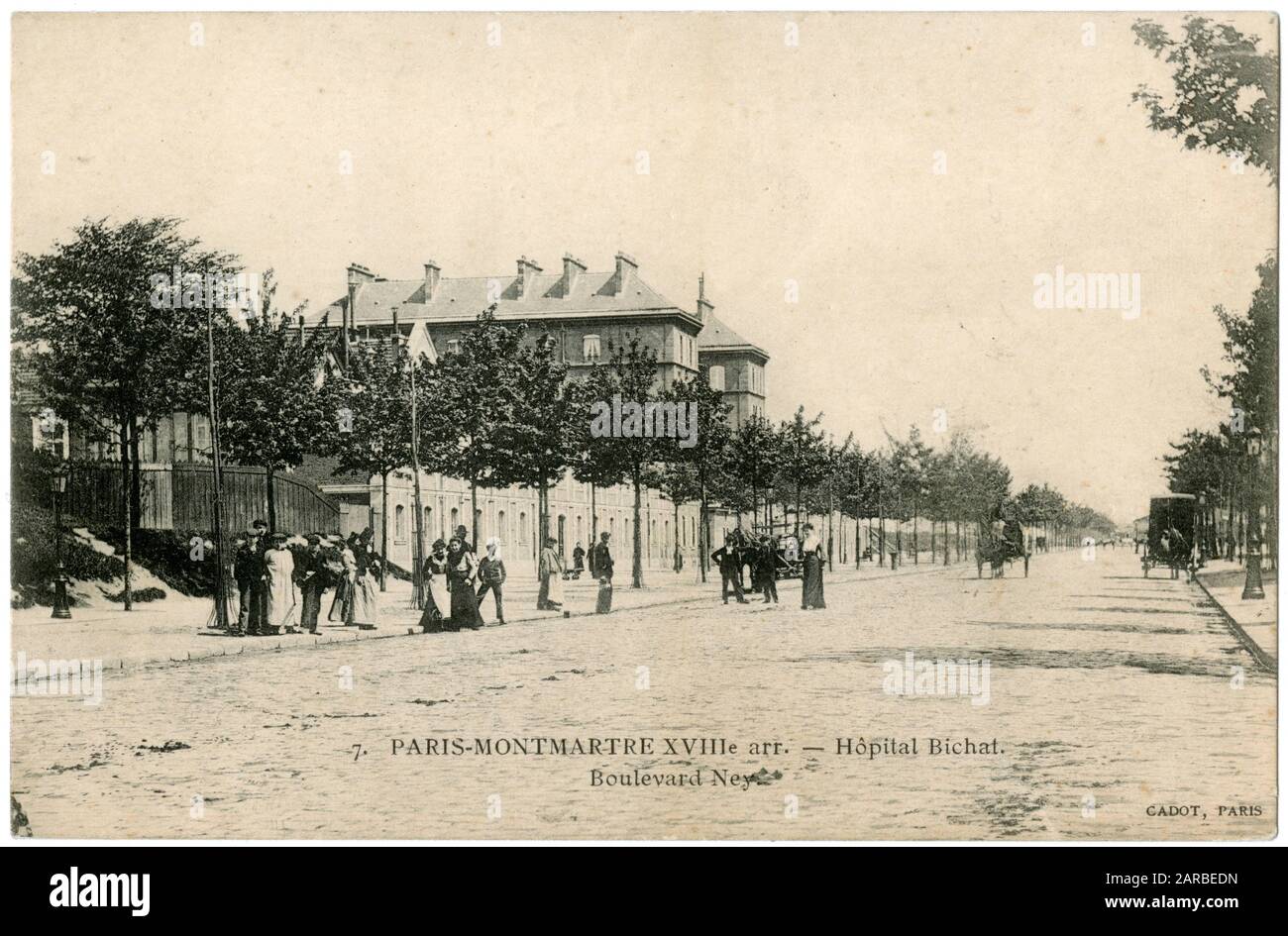 Hopital Bichat, Boulevard Ney, Montmartre, 18. Arrondissement, Paris, Frankreich. Stockfoto