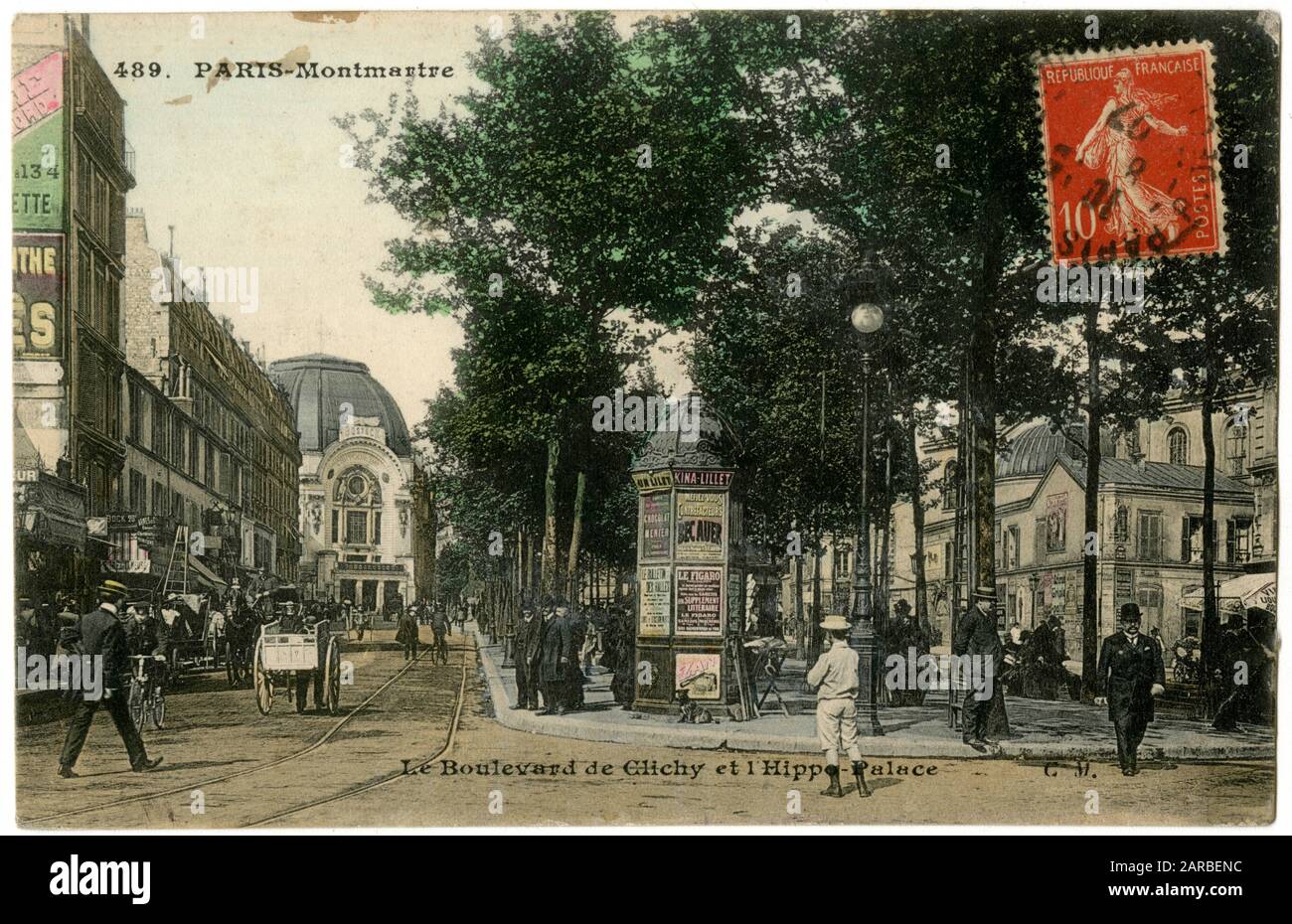 Boulevard de Clichy und Hippodrome Palace, Montmartre, 18. Arrondissement, Paris, Frankreich. Stockfoto