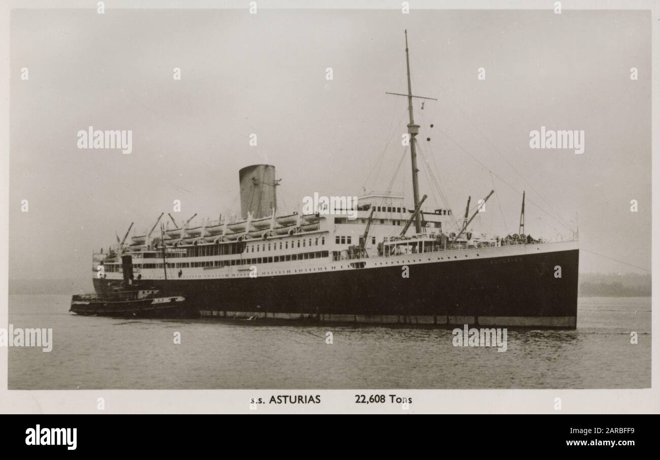 SS Asturias, Ozeandampfer Stockfoto