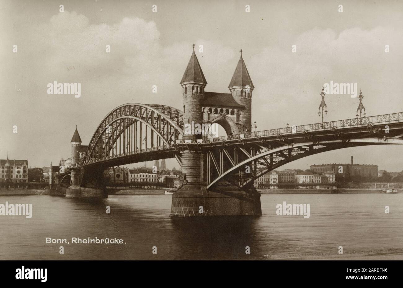 Brücke über den Rhein, Bonn-am-Rhein, Deutschland. Datum: Ca. 1930 Stockfoto