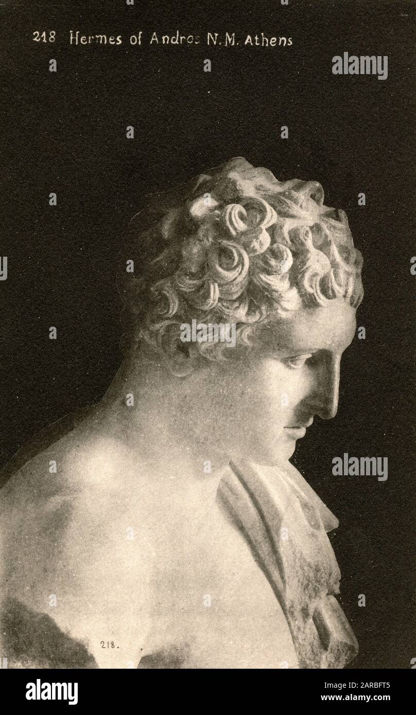 Hermes Chthonios, Palaiopolis, erste Dekade AD, römische Kopie eines Werks der Praxiteles-Schule Stockfoto