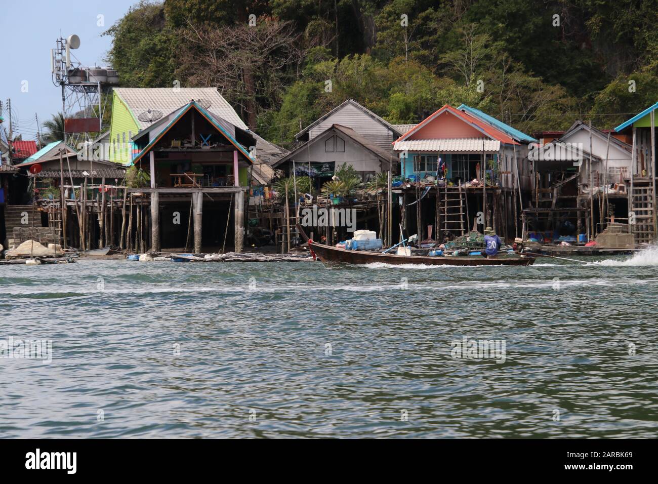 Zuhause auf Stelzen Khao Phing Kan Thailand Stockfoto