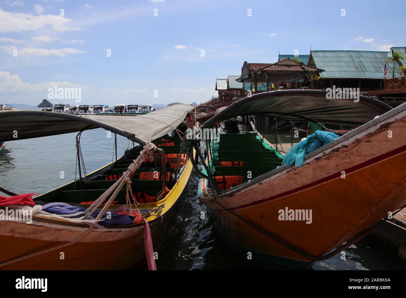 Zuhause auf Stelzen Khao Phing Kan Thailand Stockfoto