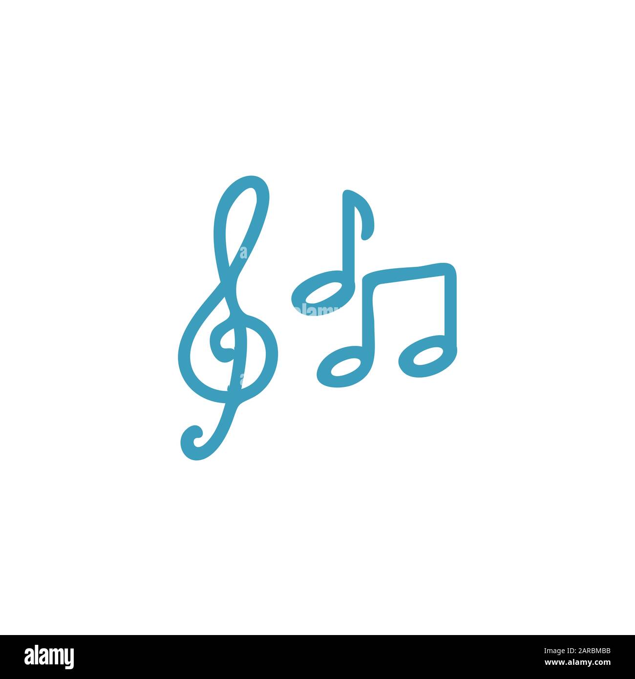 Vorlage für das Design der Musiksymbole Stockfoto