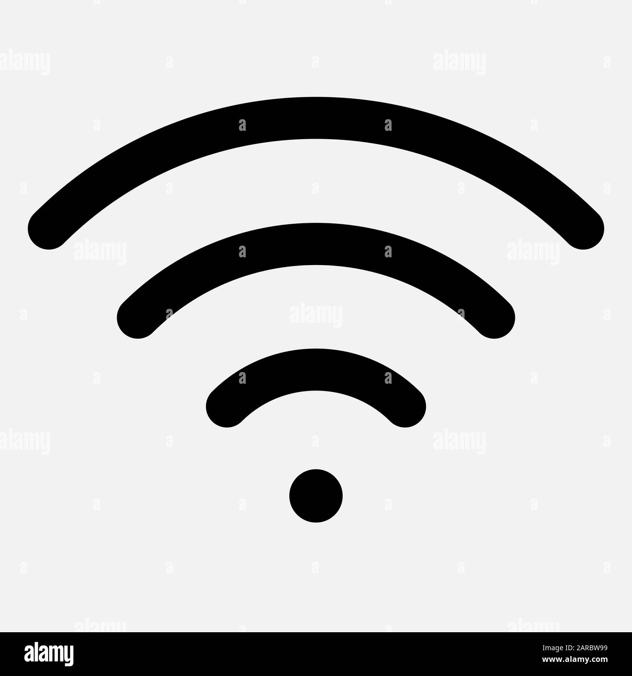 Das Wi-Fi-Signalsymbol. Modernes Modem-Internetsymbol. Stock Vektor