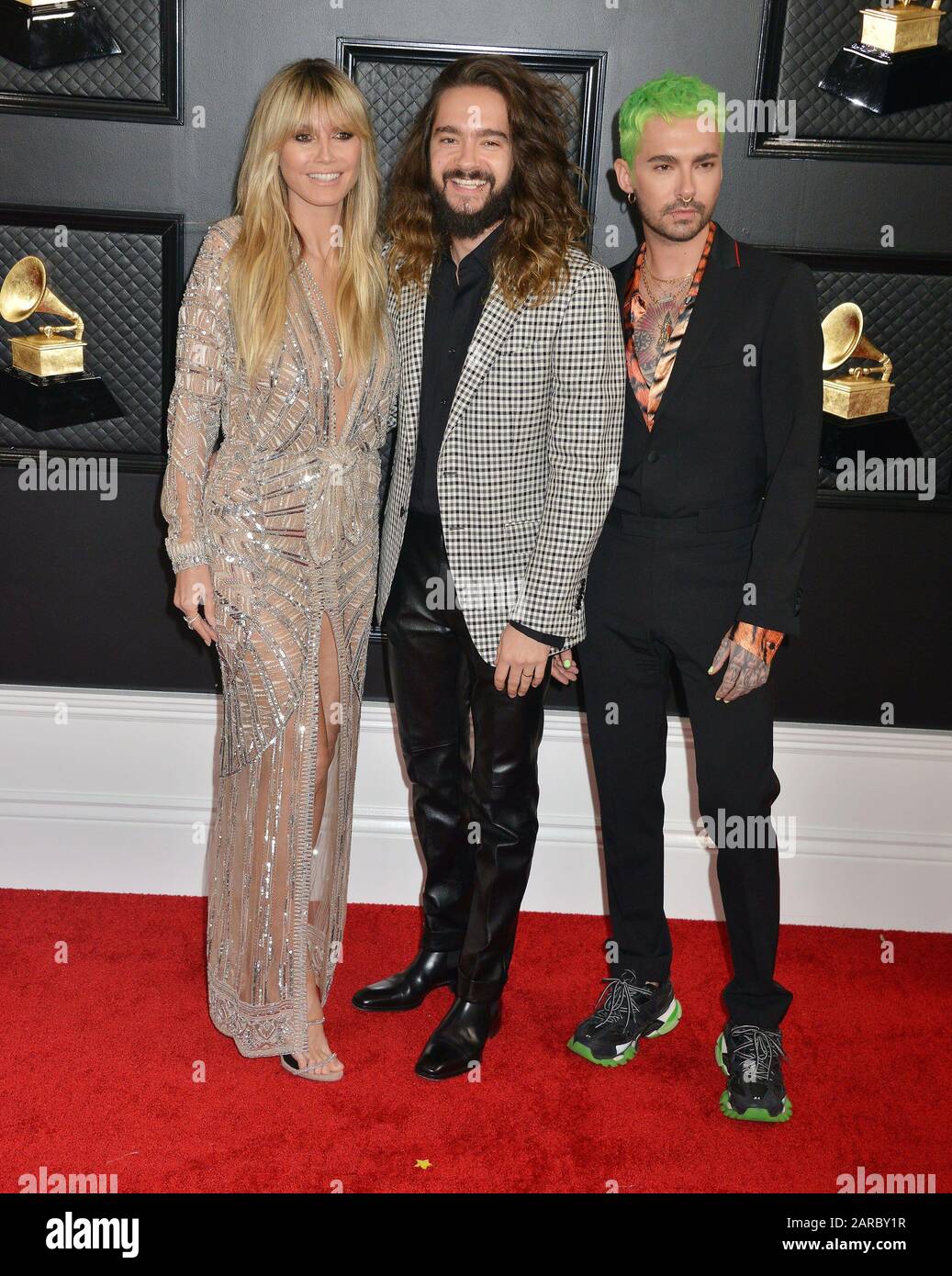 Los Angeles, Kalifornien. Januar 2020. Tom Kaulitz, Heidi Klum, Bill Kaulitz, Chris Tomson bei den Ankünften für den 62. Grammy Award im Jahr - Arrivals 2, STAPLES Center, Los Angeles, CA. 26. Januar 2020. Credit: Tsuni/Everett Collection/Alamy Live News Stockfoto