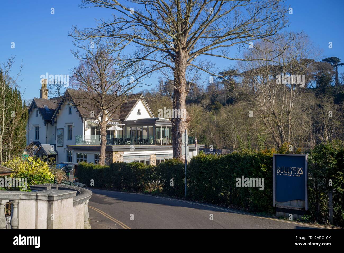 Maidenhead, Berkshire, 20. Januar 2020, Boulters Lock, Restaurant, Ray Mill Island, River Thames, Thames Valley, [mandatary Credit: Peter SPURRIER], Stockfoto