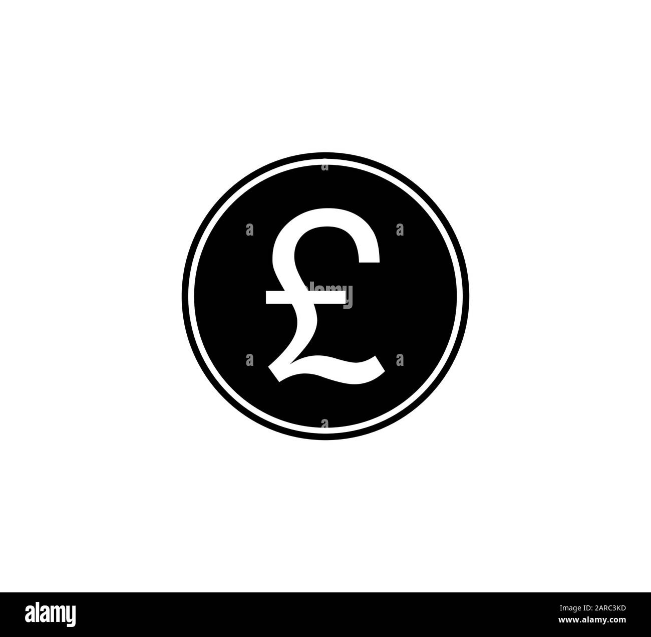 Pfund Sterling Symbol. Vektorgrafiken, flaches Design Stock Vektor