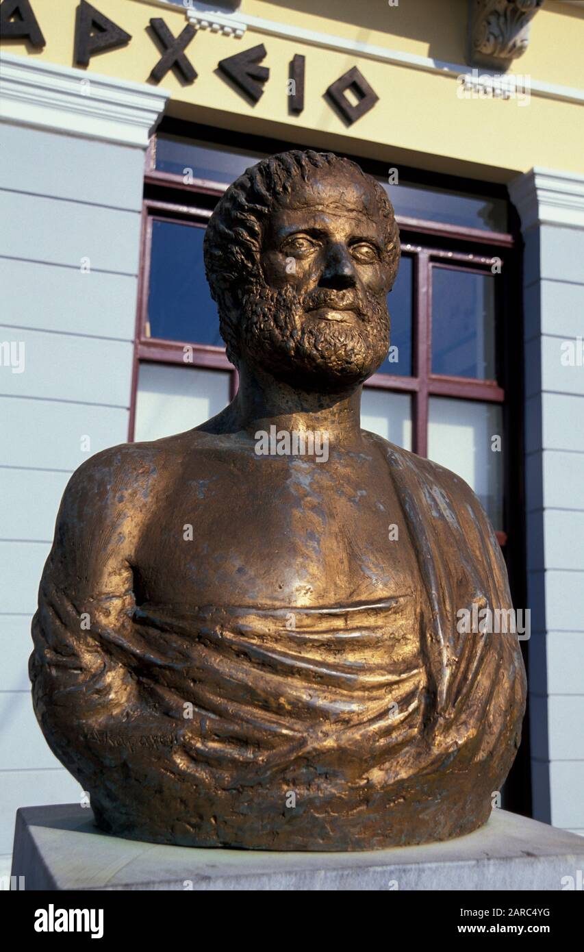 AristotelesDenkmal, Chalkidia, Euböa, Griechenland, Europa