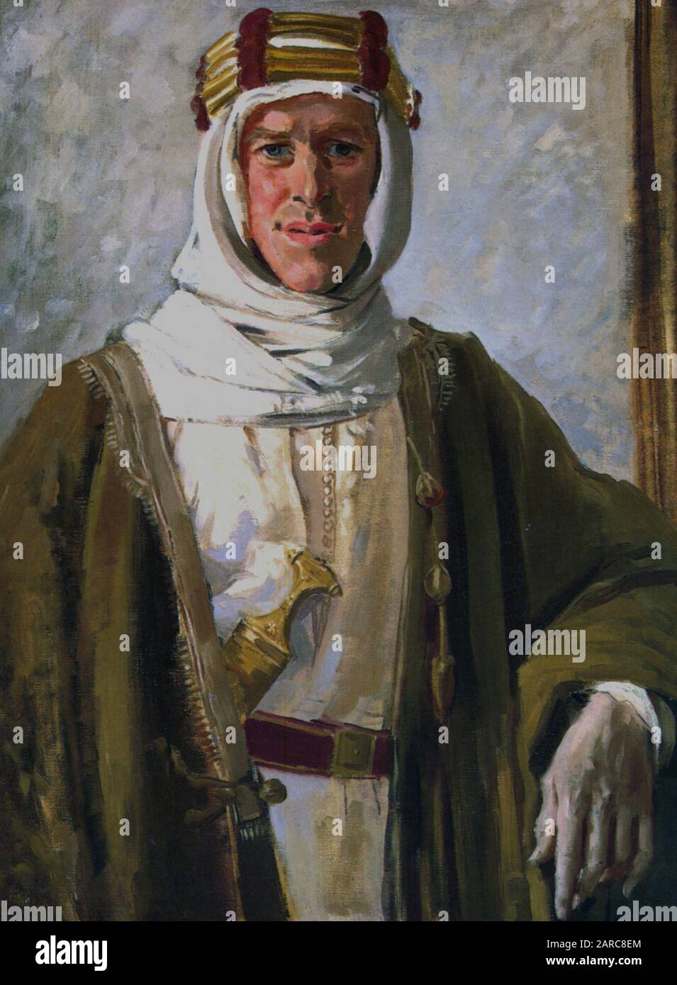 Porträt von TE Lawrence in arabischer Tracht von Augustus John Stockfoto